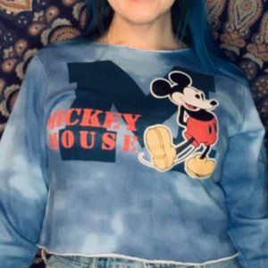Cropped & Dyed Mickey Mouse Crewneck